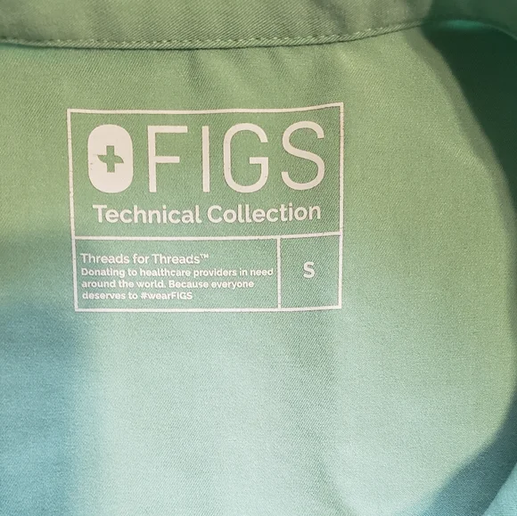 Figs Women's Mint Green Shirt. Medical Shirt. Size. Small. Technical Collection - Picture 3 of 6